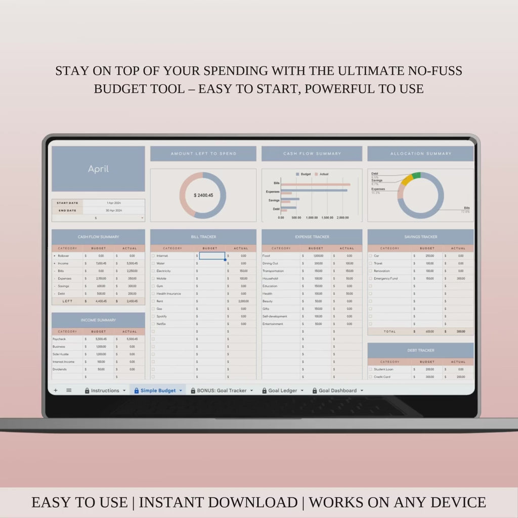 Ultimate Budget Planner (Excel & Google Sheets)